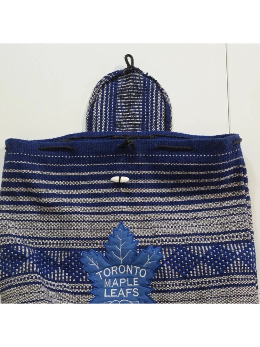 Vintage Toronto Maple Leafs Woven Baja Backpack Rucksack Drawstring Toggle Close